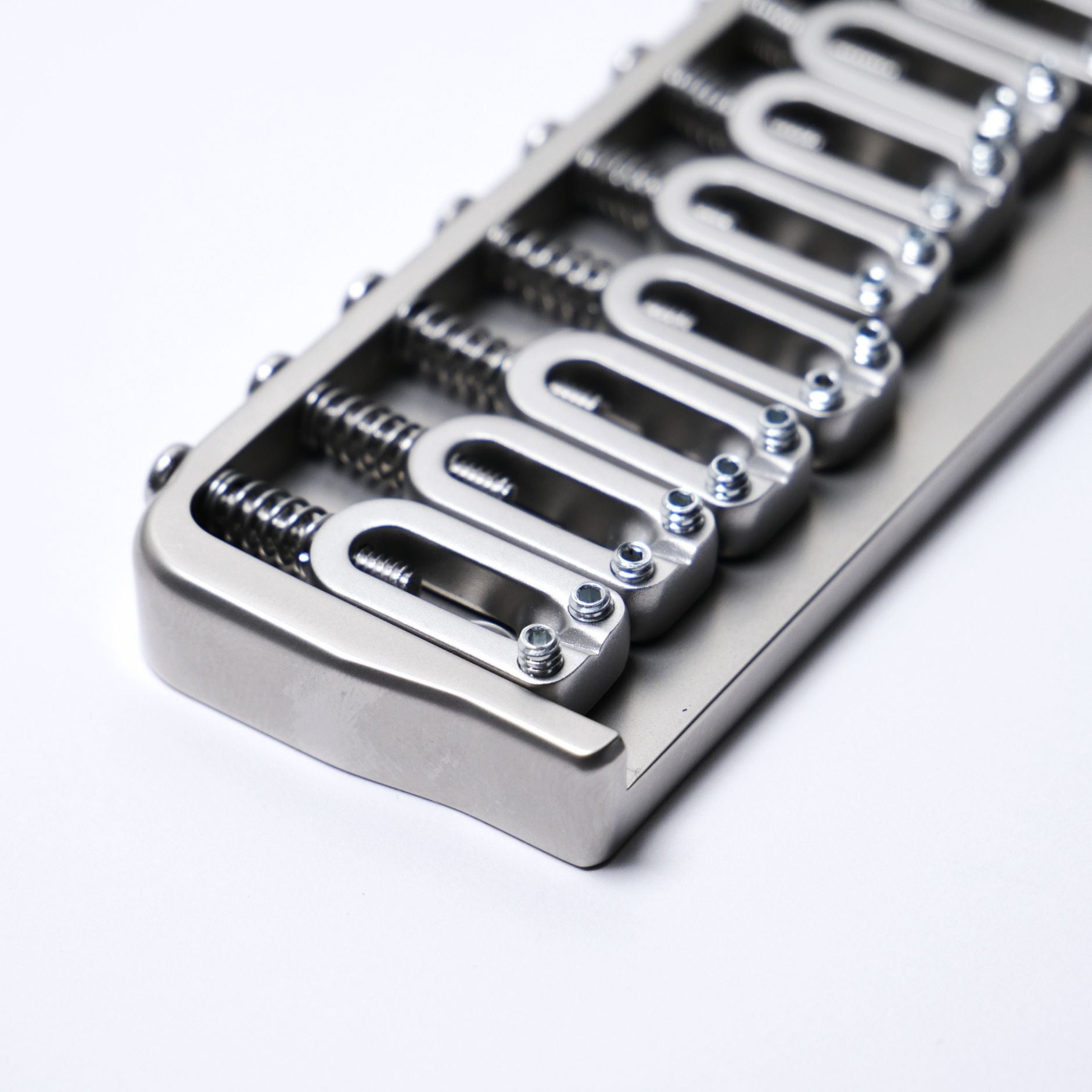 Hipshot 8-String Fixed Guitar Bridge - .175" Floor Height, - Satin - Ploutone
