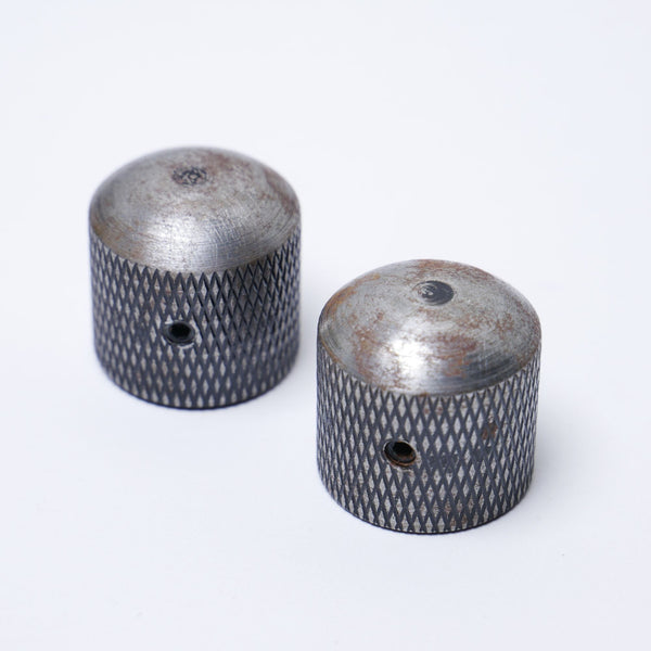 Relic Guitar Knobs Aged Metal Knurled Dome Knobs - Fits USA & Import Guitars Knobs from Ploutone