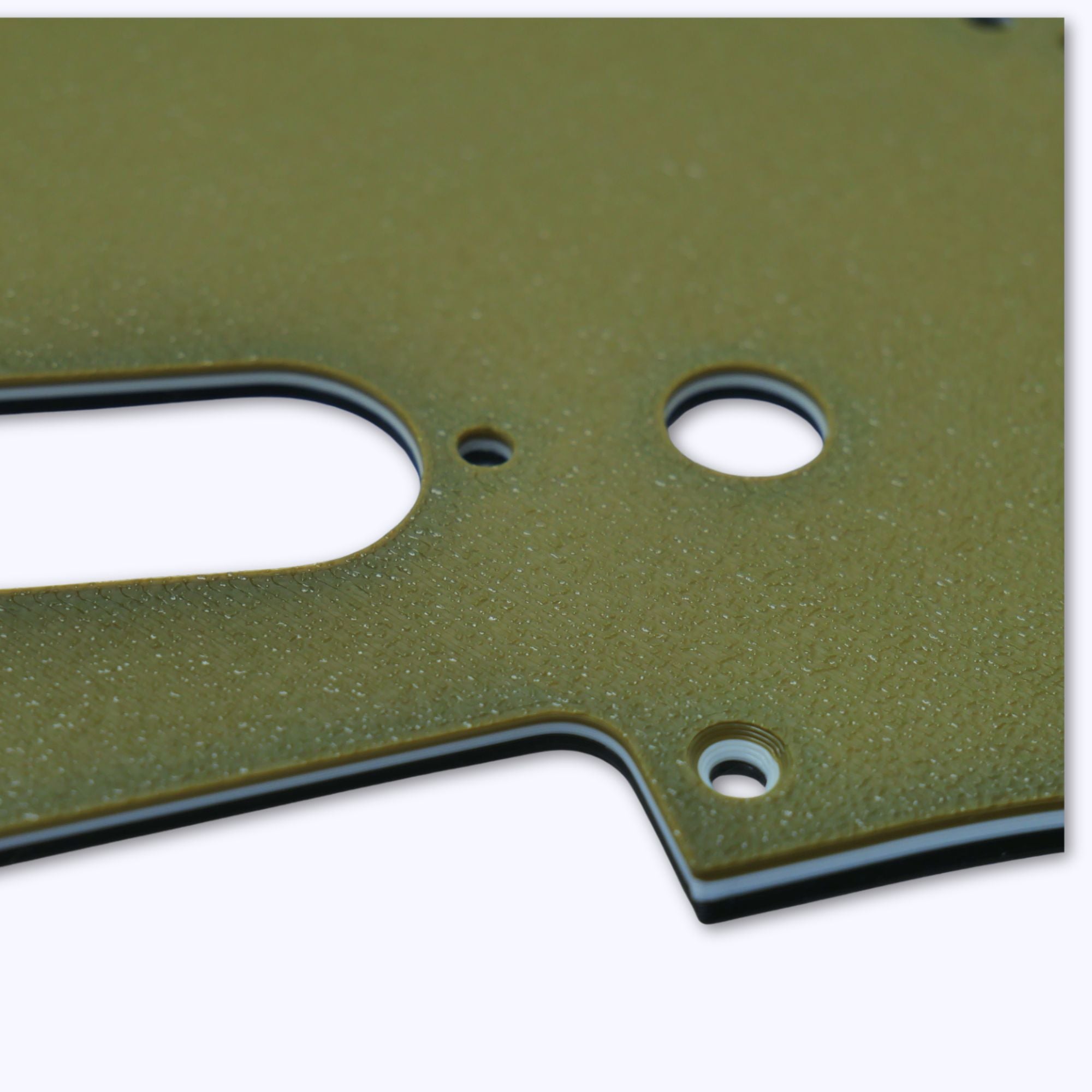 Custom Stratocaster Pickguard (11-Hole SSS) – Artisan Series - Textured Olive Drab Green - Ploutone