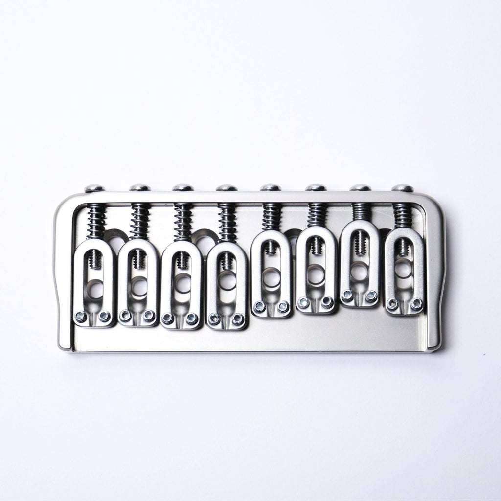 Hipshot 8-String Fixed Guitar Bridge - .175" Floor Height, - Satin - Ploutone