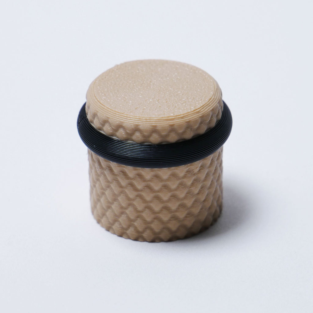 Halo Knurled Guitar Knobs, Two-Tone Control Knobs for Guitar and Bass - 18 Spline 6mm Pot Shaft Dark Cream & Black - Ploutone