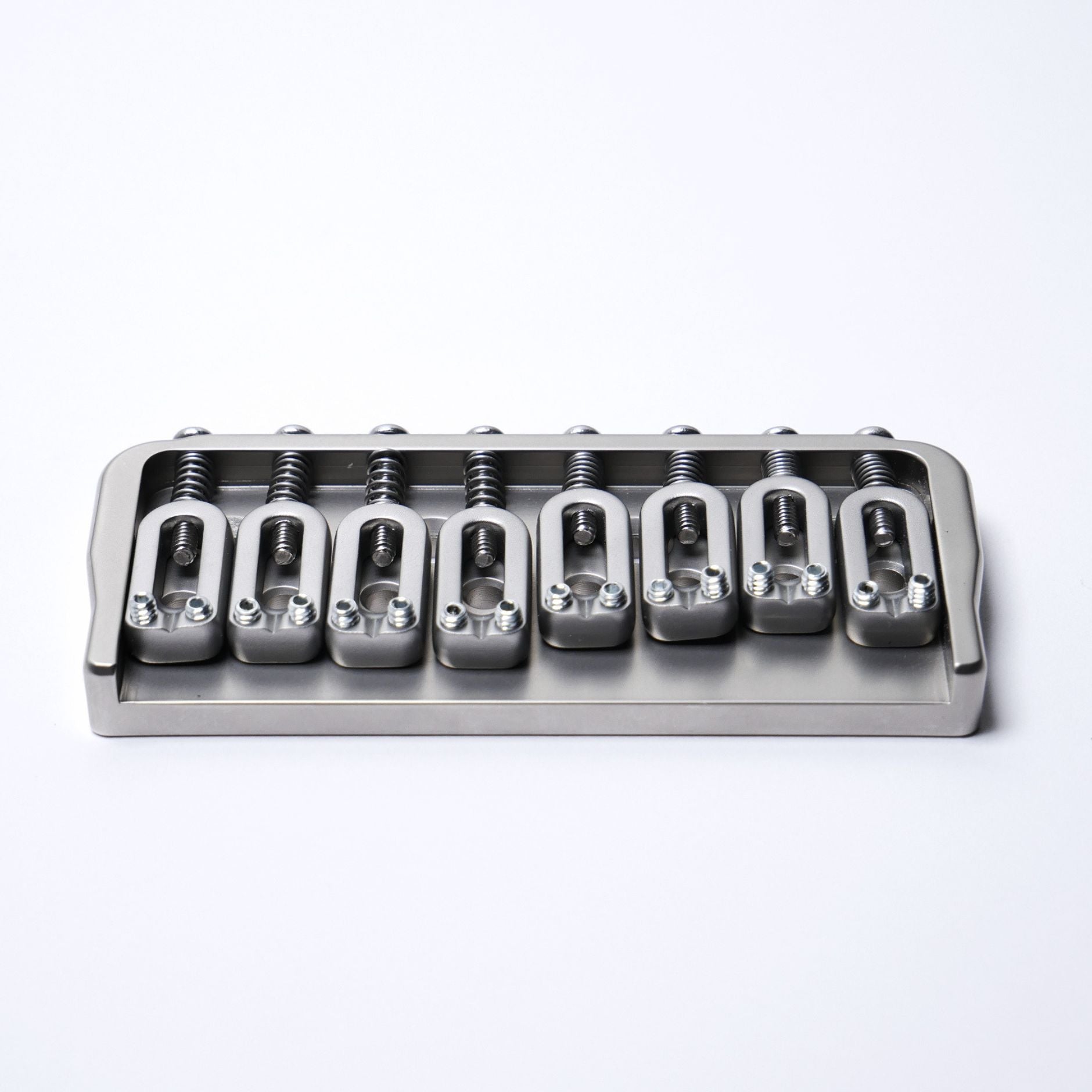 Hipshot 8-String Fixed Guitar Bridge - .175" Floor Height, - Satin - Ploutone