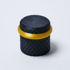 Halo Knurled Guitar Knobs, Two-Tone Control Knobs for Guitar and Bass - 18 Spline 6mm Pot Shaft Black & Gold - Ploutone