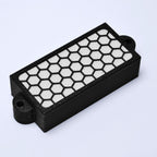 Custom 4-String Precision Bass Pickup Covers (No Holes) Set of 2 - Black & White Honeycomb - Ploutone