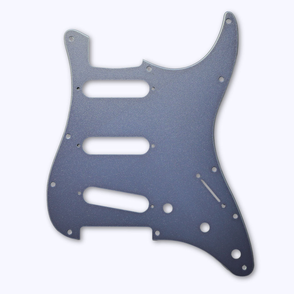 Custom Stratocaster Pickguard (11-Hole SSS) – Artisan Series - Textured Gun Metal Gray - Ploutone
