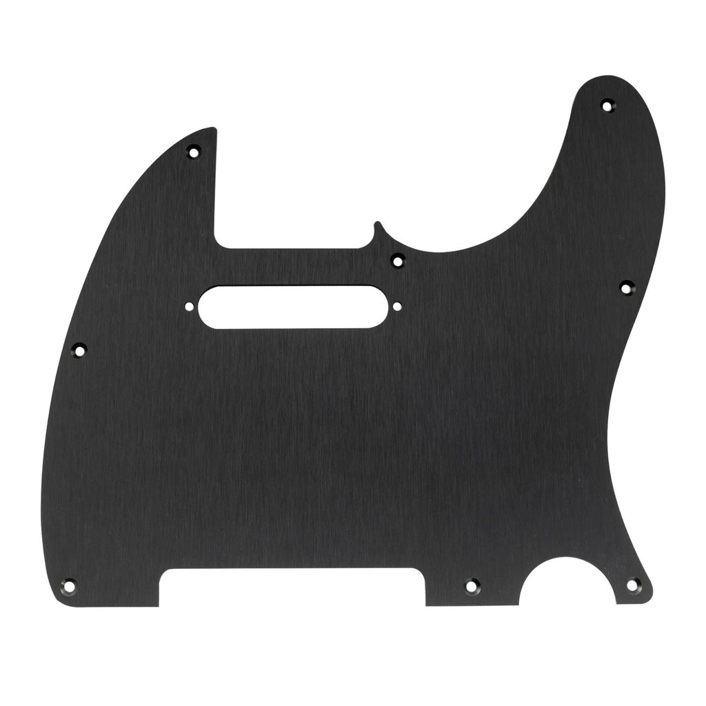 5-Hole Metal Telecaster Pickguard - Black Brushed Aluminum - Ploutone