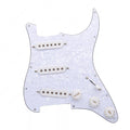 11-Hole SSS Loaded Strat Pickguard - White Pearl & White - Ploutone