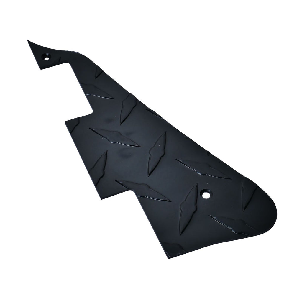 Metal Les Paul® Pickguard Diamond Plate - Black/ Chrome/ Gold guitar pickguards from Ploutone