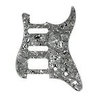 Fender Stratocaster HSS Pickguard (Open Humbucker) - 4-Ply White & Black Shell Pickguards from Ploutone
