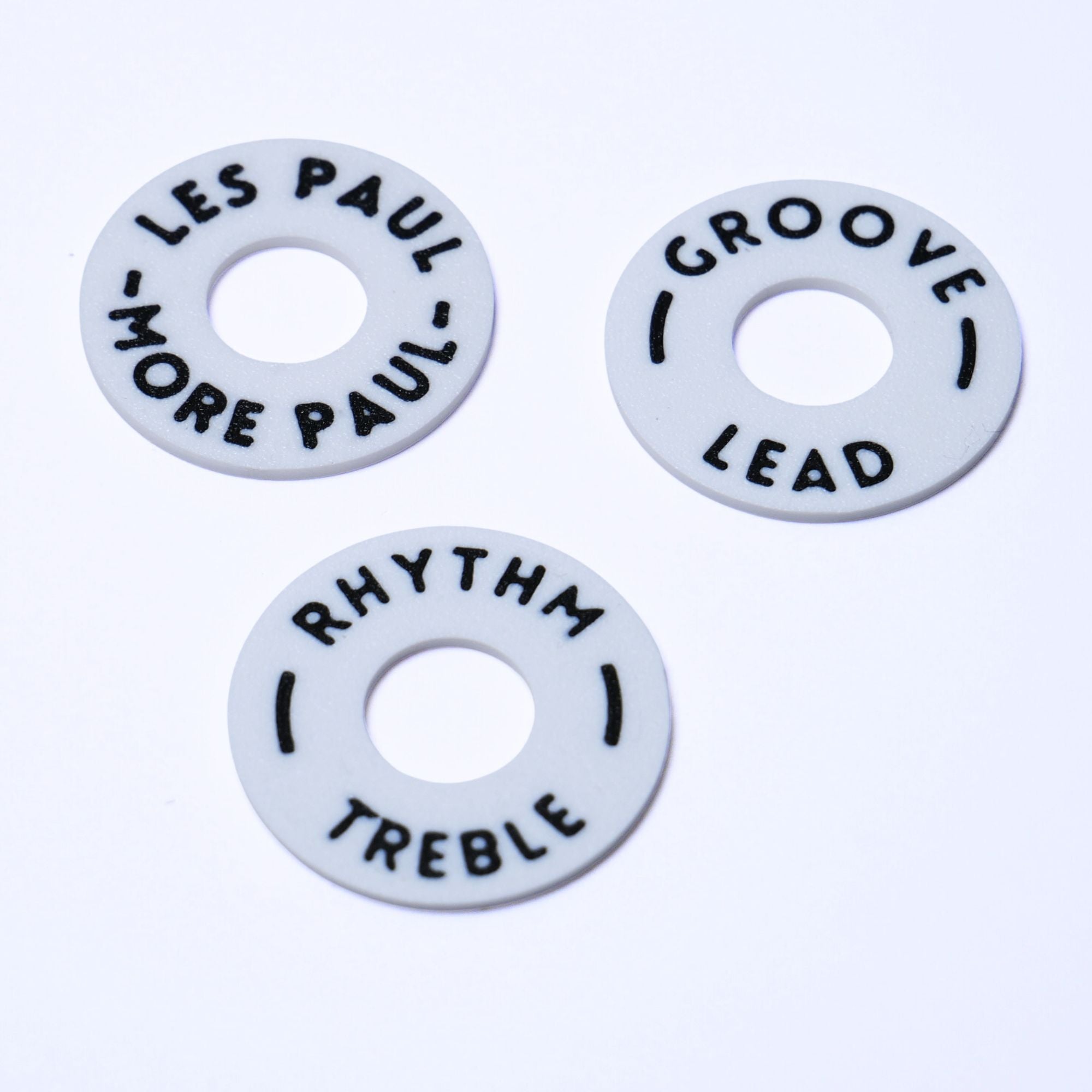 Custom Les Paul Poker Chip Guitar Toggle Switch Plate - White - Ploutone