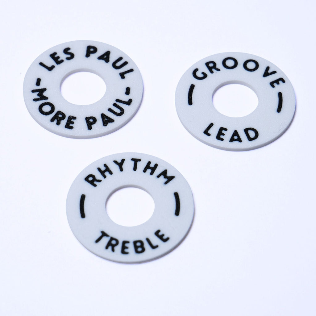 Custom Guitar Toggle Switch Plate - White Switch Plates from Ploutone