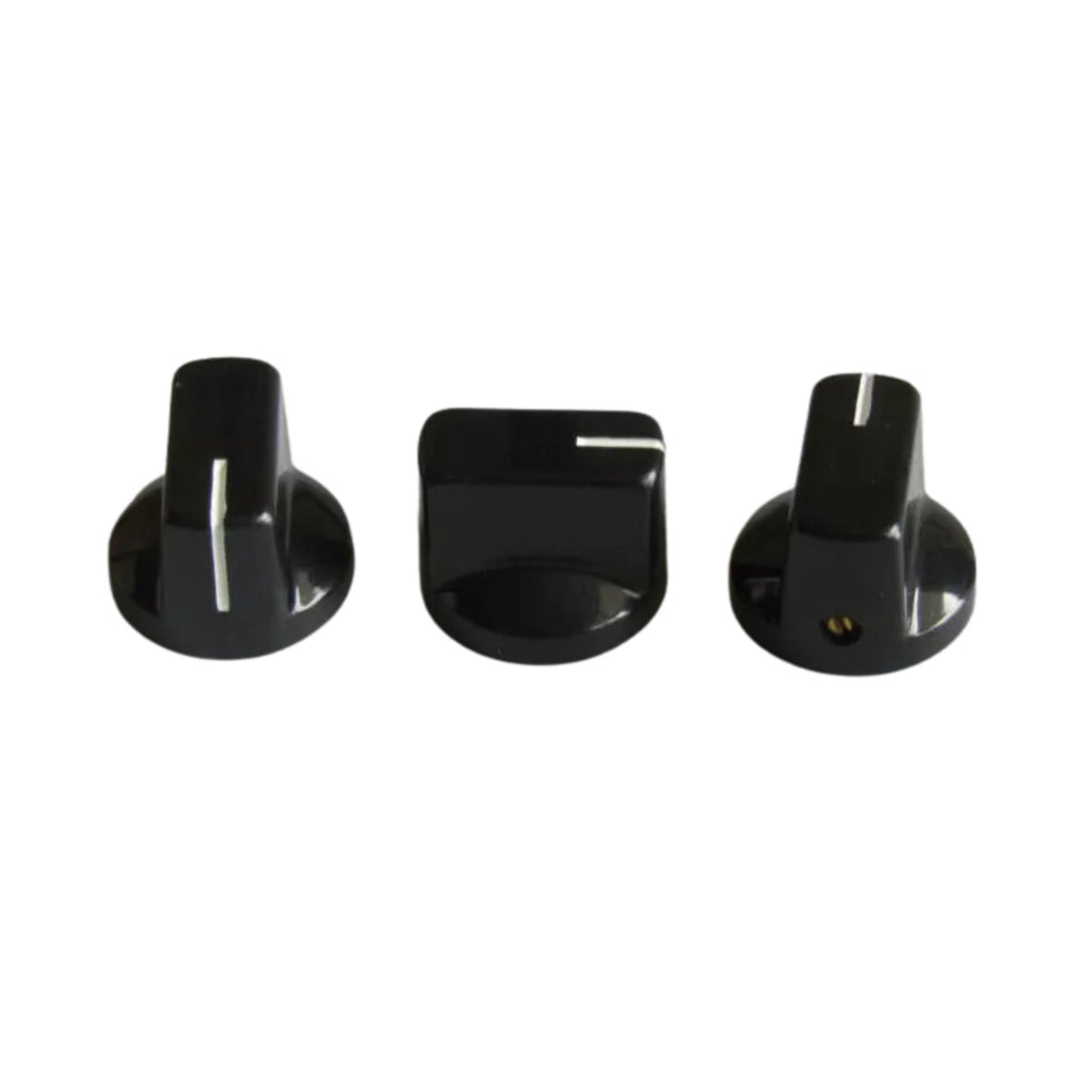 Davies 1510 Black Pointer Knobs for Amp and Effect Pedal - Black (Set of 10) - Ploutone