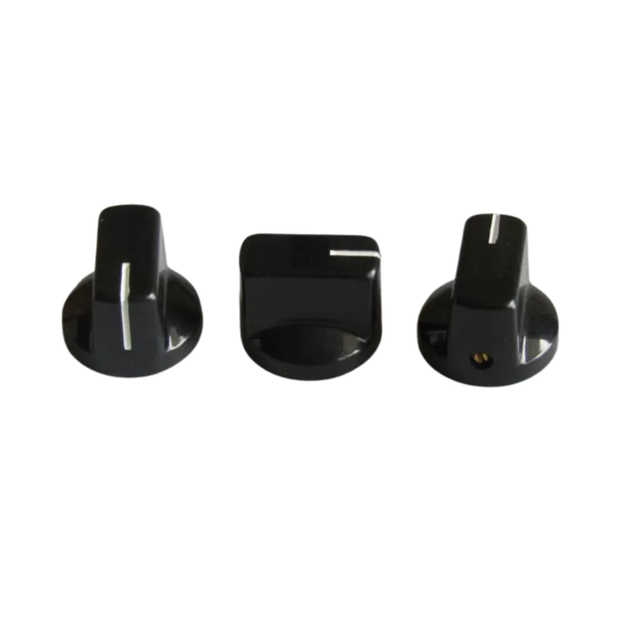 Davies 1510 Black Pointer Knobs for Amp and Effect Pedal - Black (Set of 10) - Ploutone