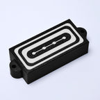Custom 4-String Precision Bass Pickup Covers (No Holes) Set of 2 - Black & White Deco - Ploutone