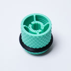 Halo Knurled Guitar Knobs, Two-Tone Control Knobs for Guitar and Bass - 18 Spline 6mm Pot Shaft - Ploutone