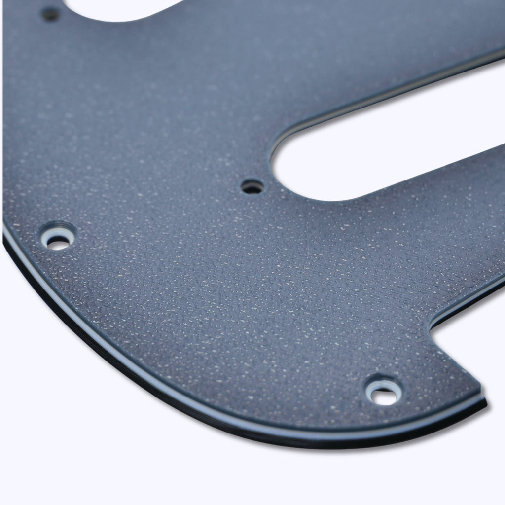 Custom Stratocaster Pickguard (11-Hole SSS) – Artisan Series - Textured Gun Metal Gray - Ploutone