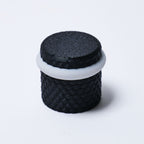 Halo Knurled Guitar Knobs, Two-Tone Control Knobs for Guitar and Bass - 18 Spline 6mm Pot Shaft Black & White - Ploutone