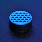 Opus Guitar Pedal Footswitch Topper (Set of 2) - Blue Glow in the Dark Honeycomb - Ploutone