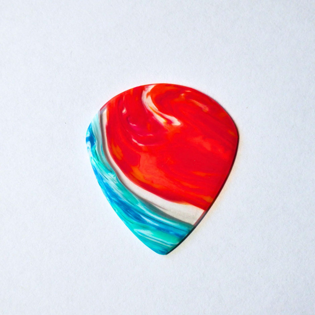 GT Plectrums Fire and Ice Epoxy Resin Guitar Pick - 1.2mm Jazz XL Guitar Picks from Ploutone