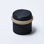 Halo Knurled Guitar Knobs, Two-Tone Control Knobs for Guitar and Bass - 18 Spline 6mm Pot Shaft Black & Dark Cream - Ploutone