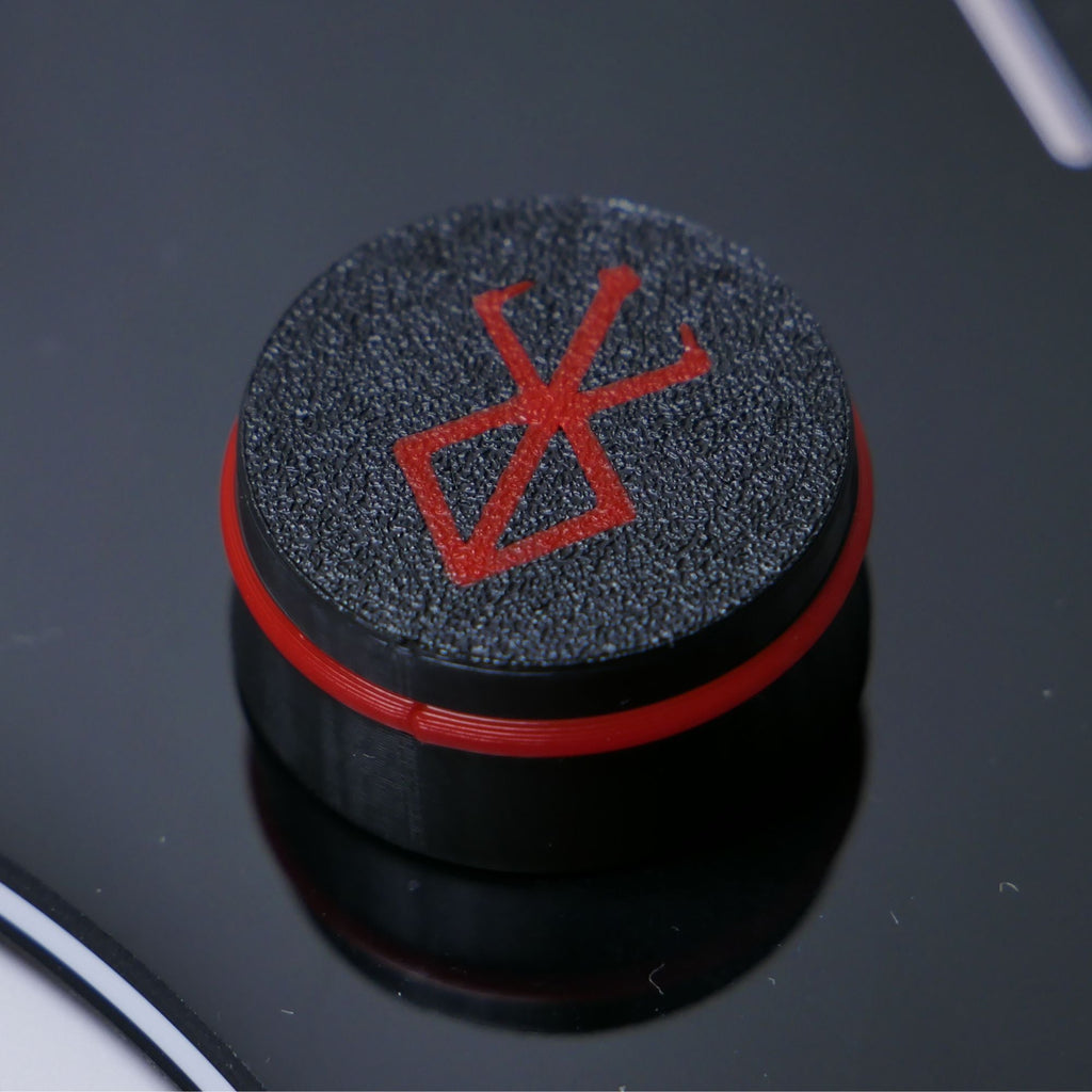 Berserker Custom Guitar Knobs (18 spline, 6mm) - Black & Red Knobs from Ploutone