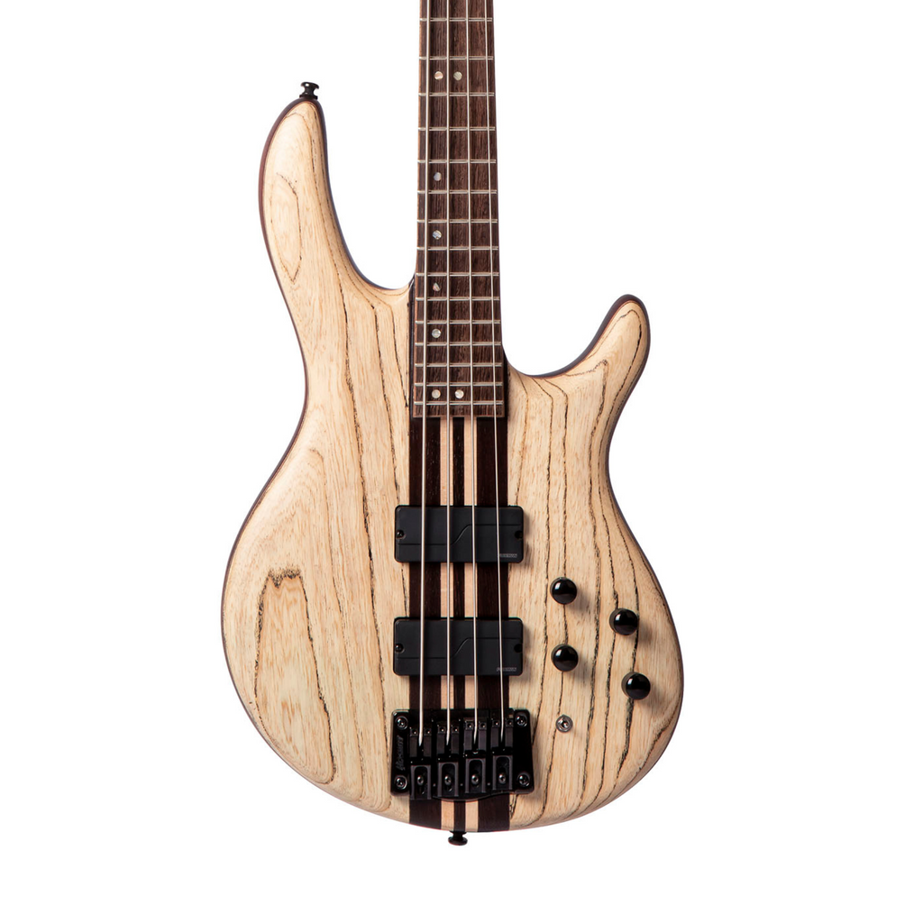 Cort Artisan Series A4 4-String Bass Guitar Natural Black Etched Ash - Ploutone