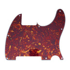 Esquire Pickguard (8-Hole) Telecaster Pickguard Blank - 20+ Colors 4-Ply Red Tortoise - Ploutone