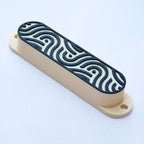 Custom Single Coil Strat Pickup Covers (No Holes) Set of 3 - Cream Tidal - Ploutone