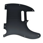 5-Hole Metal Telecaster Pickguard - Black Brushed Aluminum - Ploutone