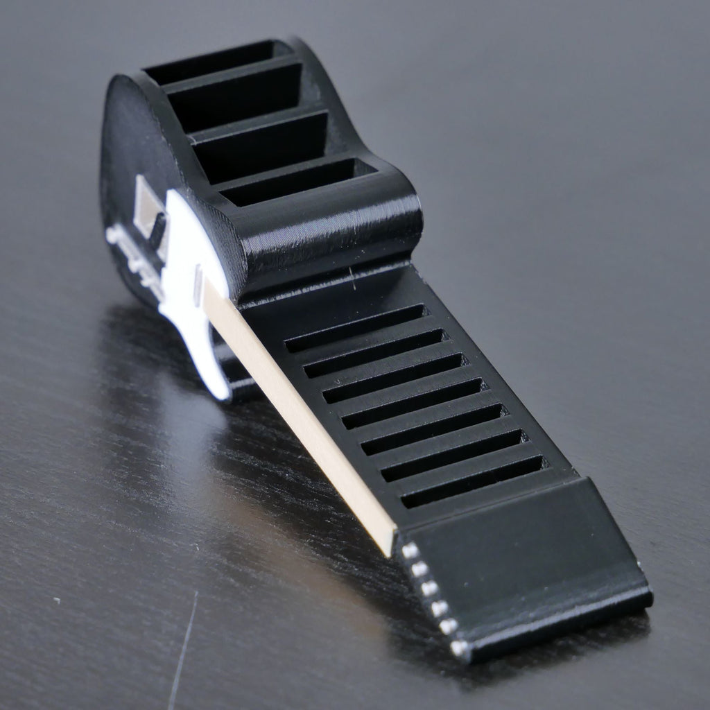 Telecaster Guitar Shaped Guitar Pick Holder - Black and White - Ploutone