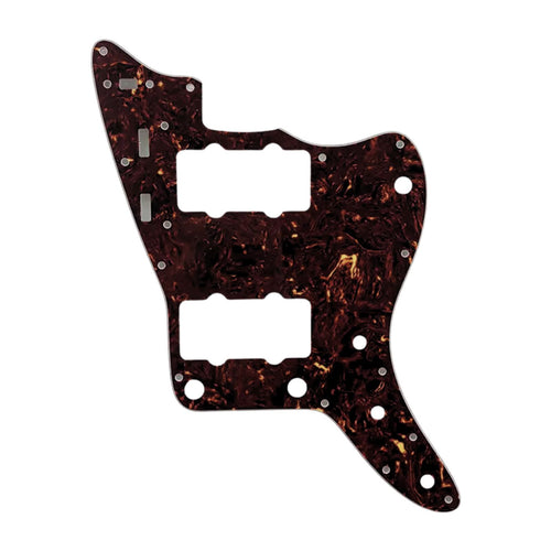 13-Hole Jazzmaster Pickguard - 3-Ply Brown Tortoise - Ploutone