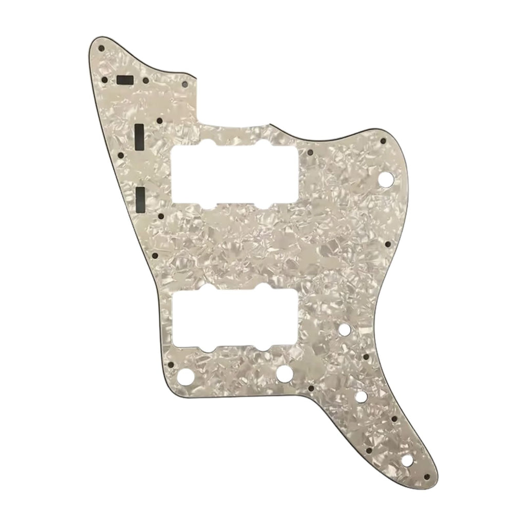 13-Hole Jazzmaster Pickguard - 3-Ply Parchment Pearl Pickguards from Ploutone