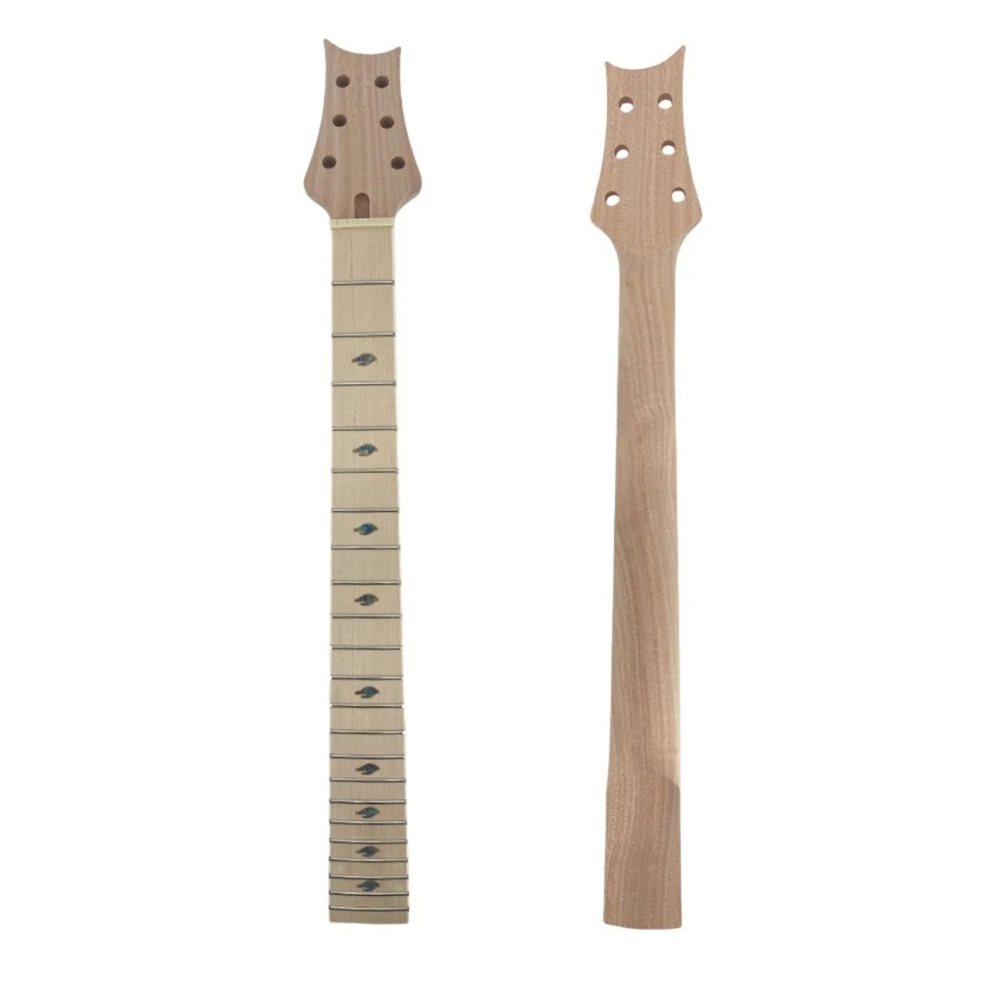 PRS-Style 22 Fret Mahogany Guitar Neck, Maple Fretboard, 24.75" Scale - Ploutone
