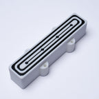 Custom 4-String Jazz Bass Pickup Covers (No Holes) Set of 2 - White & Black Deco - Ploutone