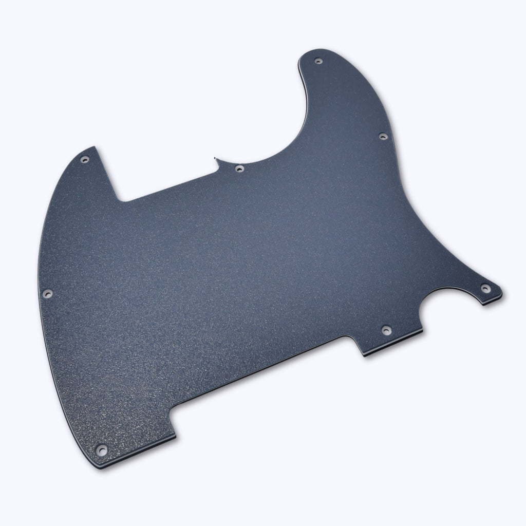 Custom Esquire Telecaster Pickguard (8-Hole) - Artisan Series - Textured Gun Metal Gray guitar pickguards from Ploutone