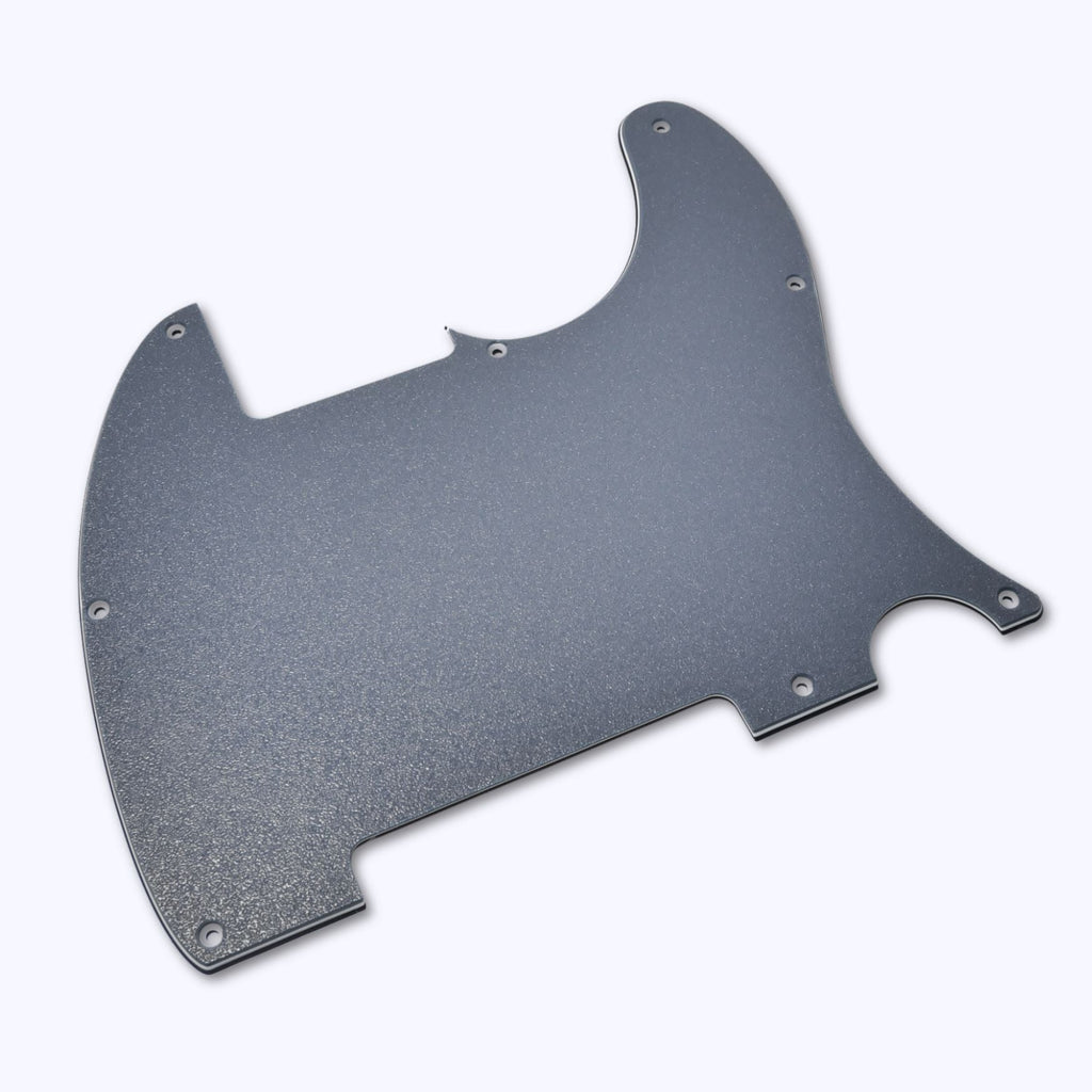 Custom Esquire Telecaster Pickguard (8-Hole) - Artisan Series - Textured Gun Metal Gray - Ploutone
