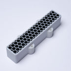 Custom 4-String Jazz Bass Pickup Covers (No Holes) Set of 2 - White & Black Honeycomb - Ploutone