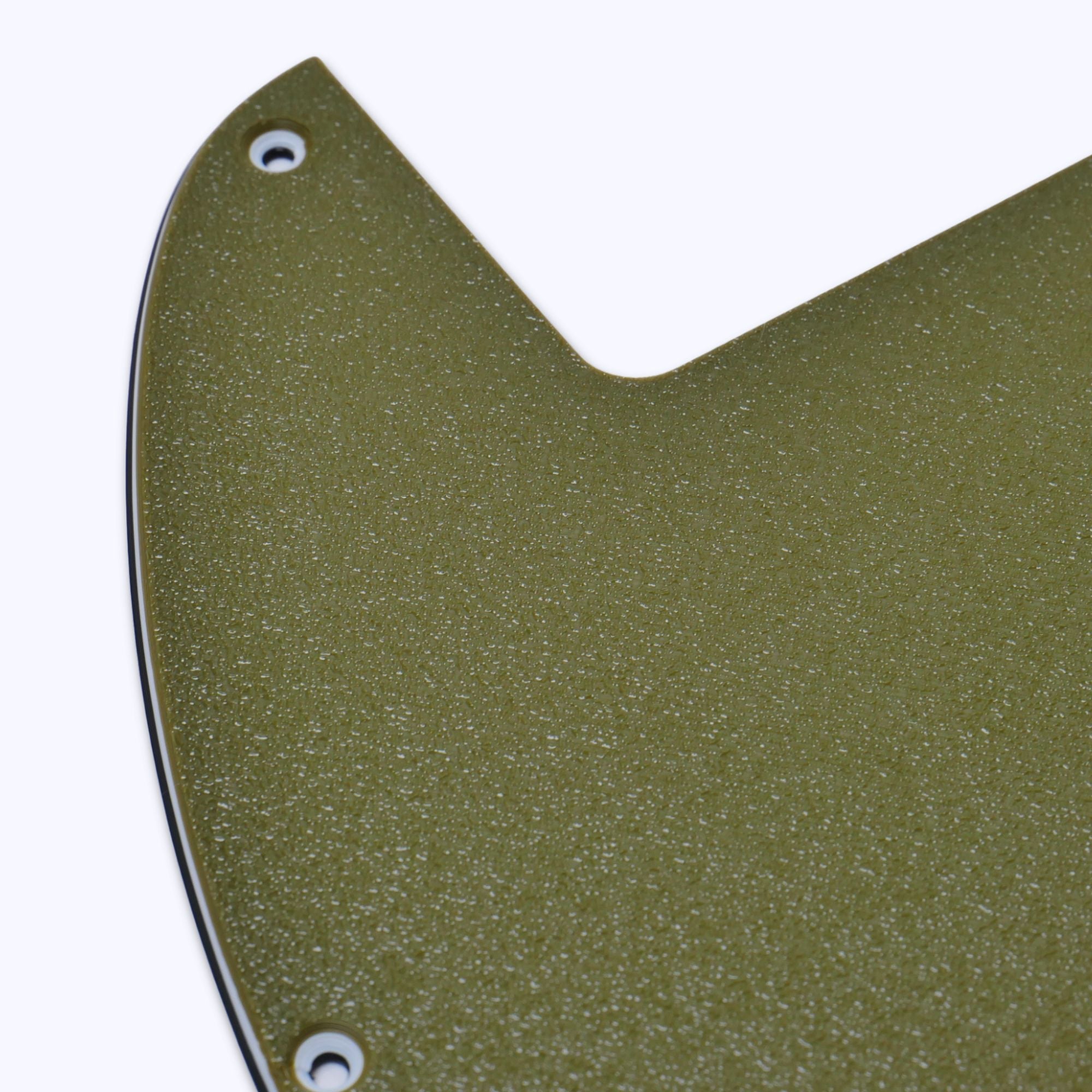Custom Esquire Telecaster Pickguard (8-Hole) - Artisan Series - Textured Olive Drab Green - Ploutone