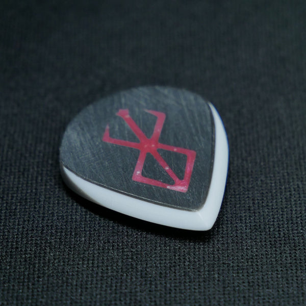 Opus Loki VALKORE™ - Red Mica and Resin Inlay Berserker Guitar Pick Guitar Picks from Ploutone