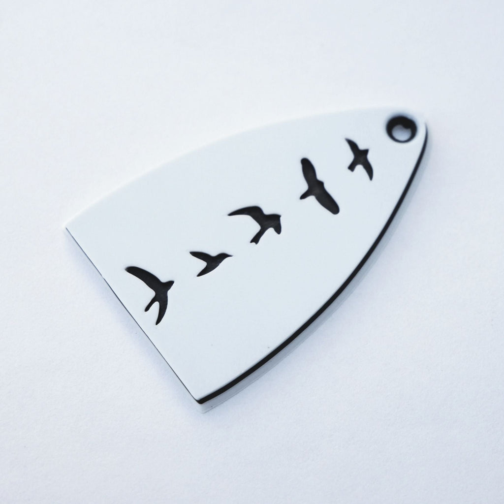 Custom PRS SE Truss Rod Cover – Birds in Flight (Multiple Colors) Guitar Fittings & Parts from Ploutone