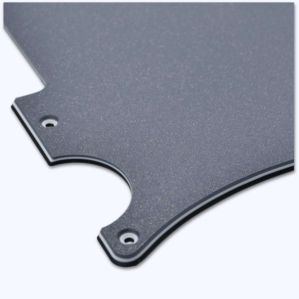 Custom Esquire Telecaster Pickguard (8-Hole) - Artisan Series - Textured Gun Metal Gray - Ploutone