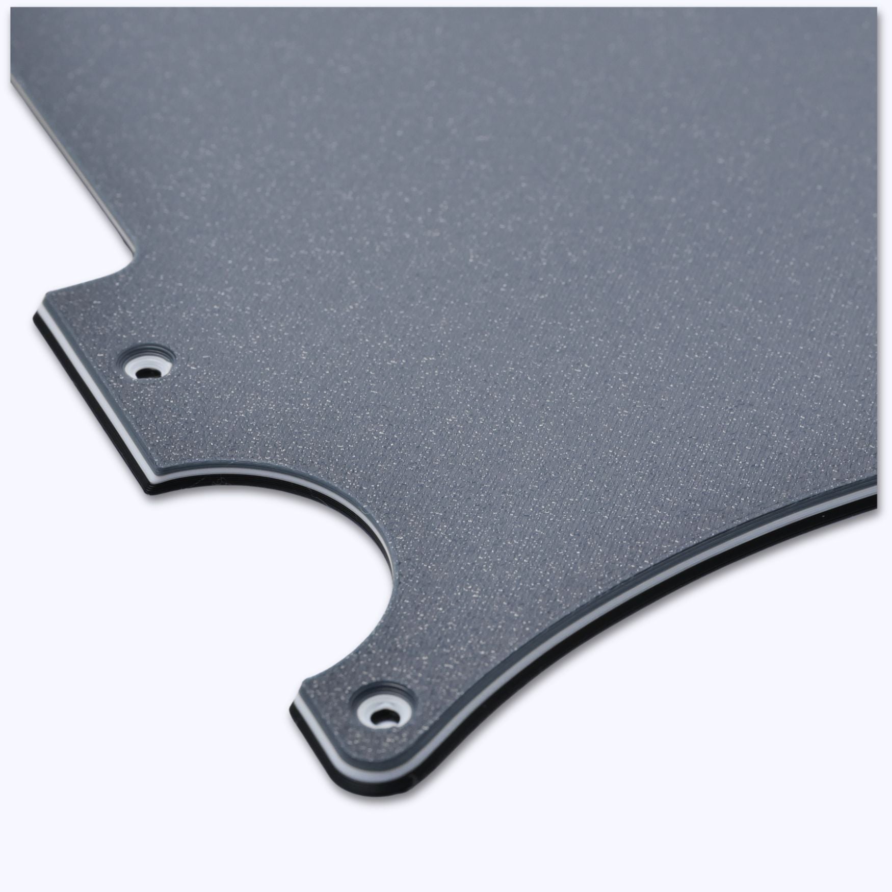 Custom Esquire Telecaster Pickguard (8-Hole) - Artisan Series - Textured Gun Metal Gray - Ploutone