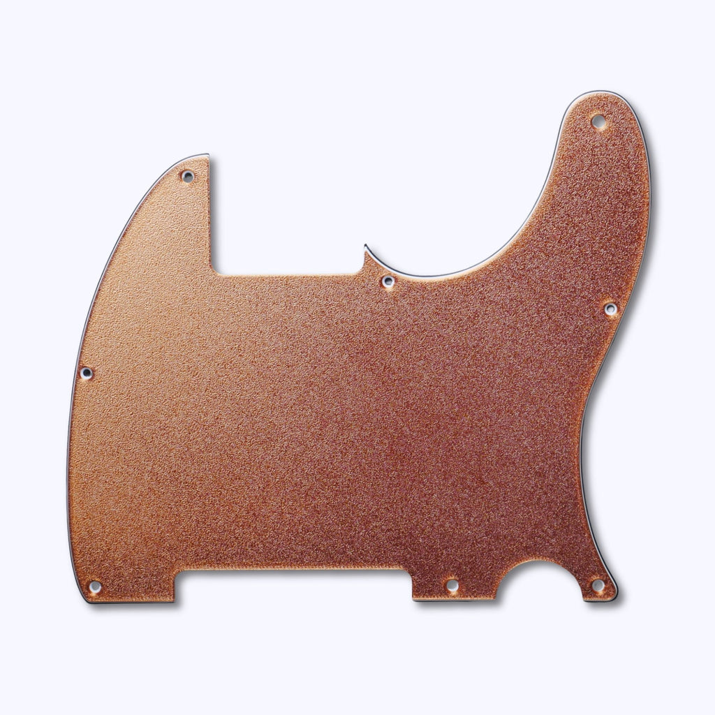 Custom Esquire Telecaster Pickguard (8-Hole) - Textured Artisan Series - Multiple Colors Sedona Copper - Ploutone