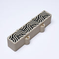 Custom 4-String Jazz Bass Pickup Covers (No Holes) Set of 2 - Cream & Black Tidal - Ploutone