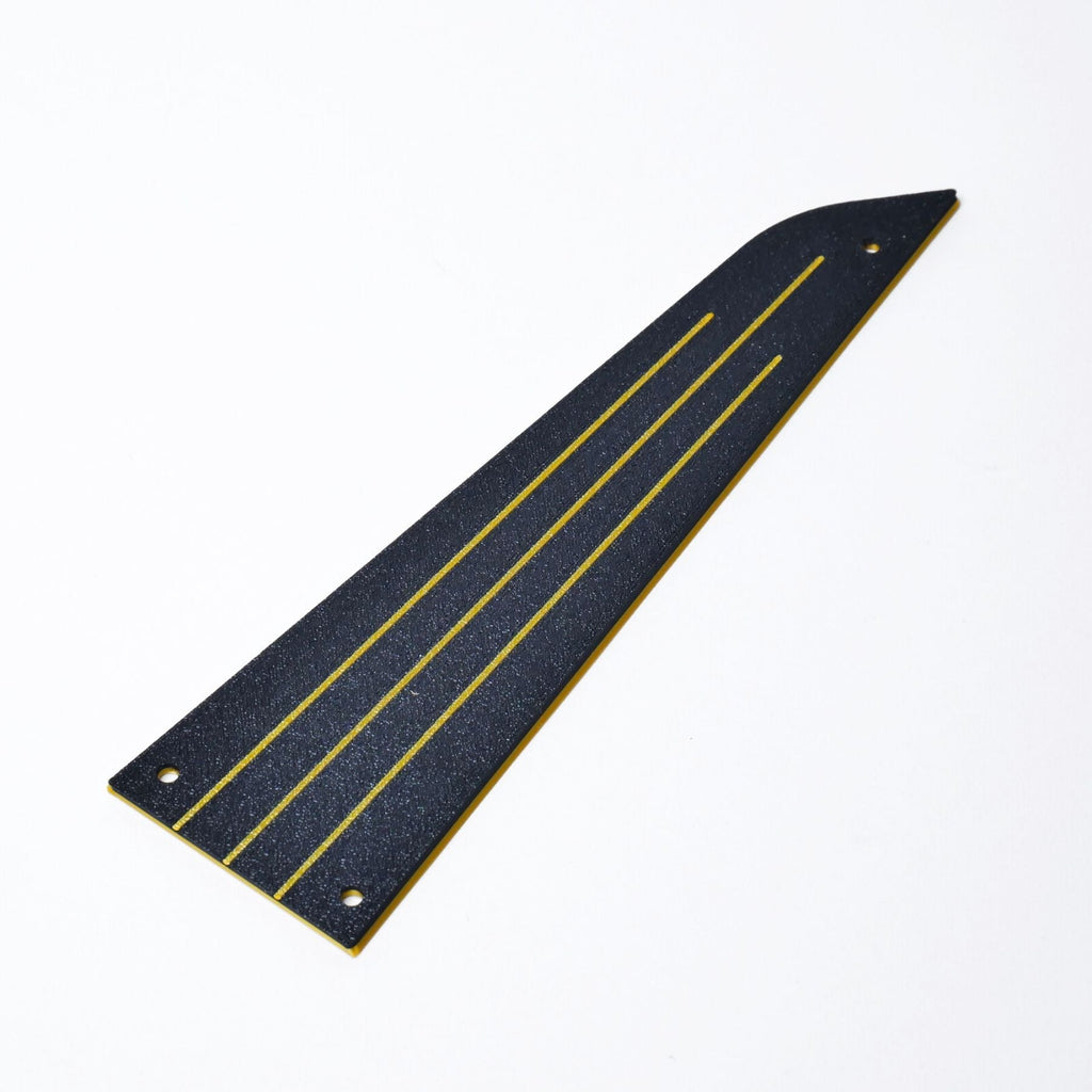 Custom Rickenbacker Truss Rod Cover "Jetstream" - Multiple Colors Black & Gold - Ploutone
