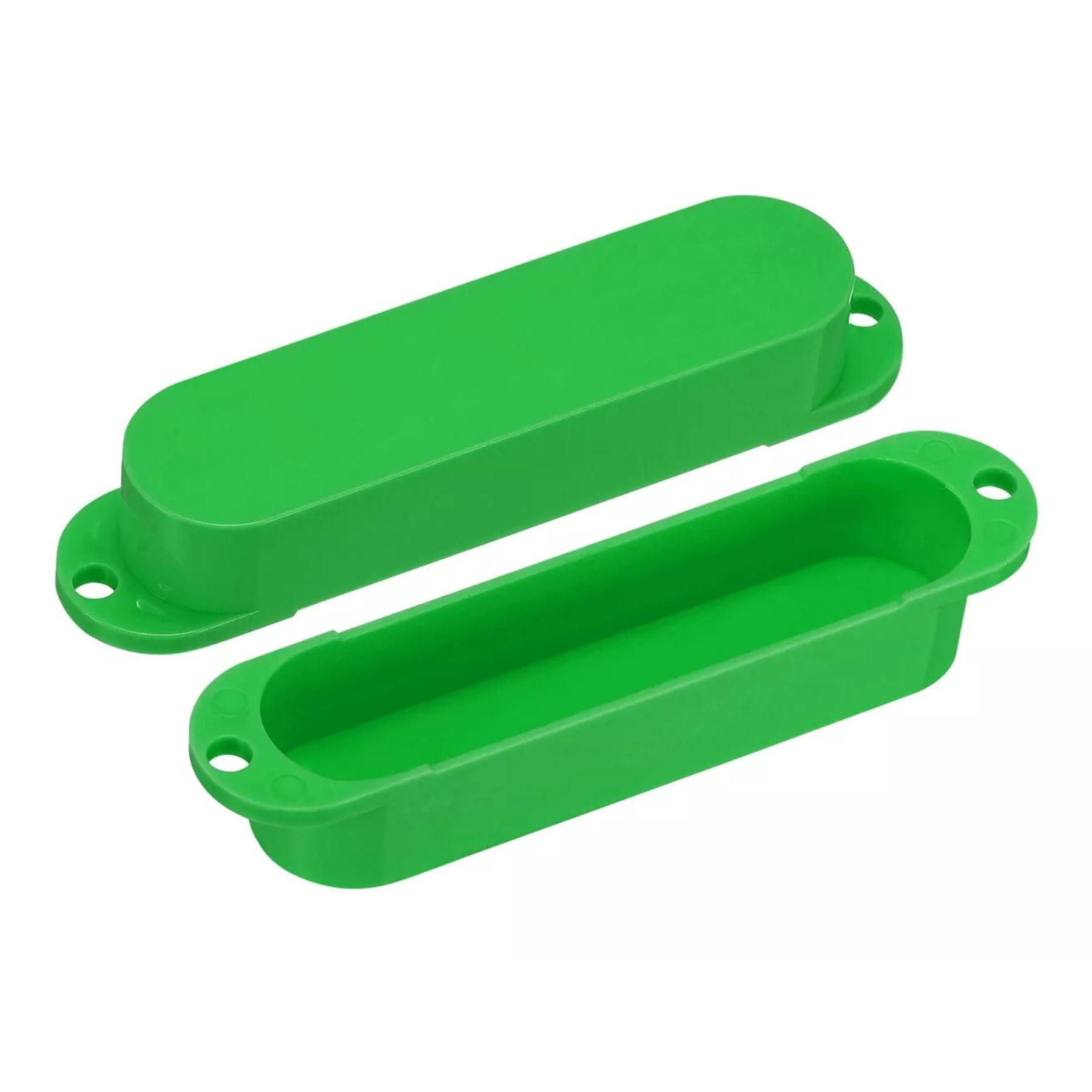 Stratocaster Single Coil Pickup Cover Set (No Holes) - Green 3 Pcs - Ploutone