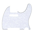 5-Hole Telecaster Pickguard - 4-Ply White Pearl - Ploutone