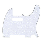 5-Hole Telecaster Pickguard - 4-Ply White Pearl - Ploutone