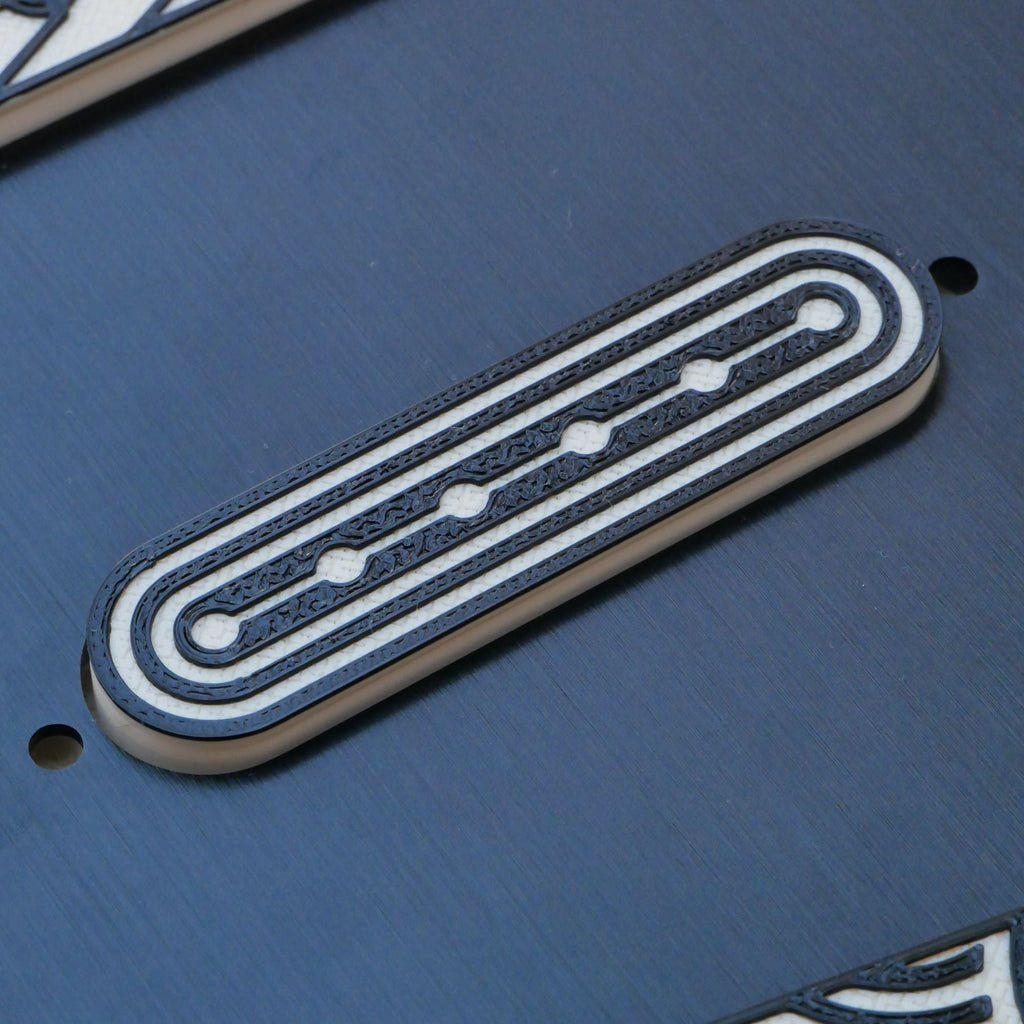 Custom Single Coil Strat Pickup Covers (No Holes) Set of 3 - Cream - Ploutone