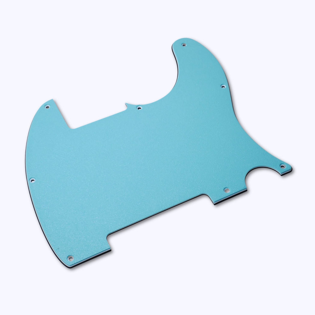 Custom Esquire Telecaster Pickguard (8-Hole) - Artisan Series - Textured Tropical Teal guitar pickguards from Ploutone